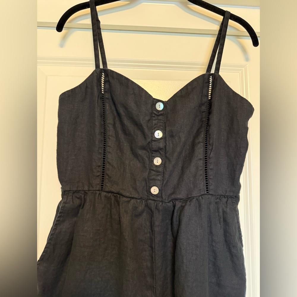 Madewell Black Button-Front Jumpsuit - Picture 4 of 7